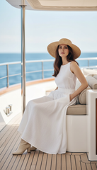 Linen Cloche Skirt with Hidden Pockets |كلوش