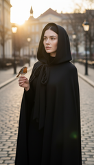 Dura/Chamois Cape: Royal Elegance for Every Occasion | كاب برباط ( اسود  -  احمر