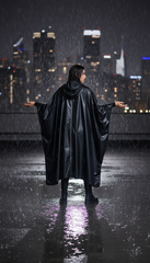 🖤 Waterproof Oiled Oversize Jacket with Large Hood – Black Only| لامع