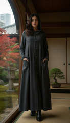 Premium Japanese Kaftan - Linen & Handcrafted Buttons |يابانى