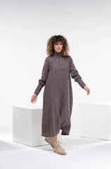 Luxurious Italian Linen Dress – Elegant Wrinkle-Resistant Design with Hidden Pockets