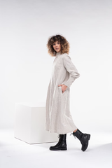 Luxurious Italian Linen Dress – Elegant Wrinkle-Resistant Design with Hidden Pockets