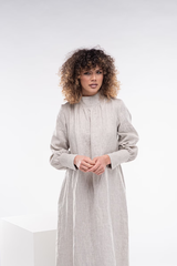 Luxurious Italian Linen Dress – Elegant Wrinkle-Resistant Design with Hidden Pockets