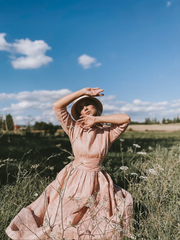 Wrinkle-Resistant Linen Dress – Effortless Elegance & Comfort| عشبي