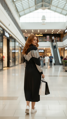 Black & Silver Waterproof Jacket  – Wear It as a Dress or Jacket!| ديسكو