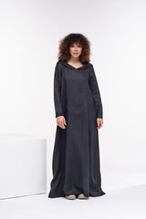 Kafftan with Hoodie  - Linen | سويت شيرت