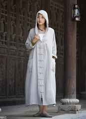 Premium Japanese Kaftan - Italian Linen & Handcrafted Buttons