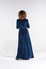 Elegant Turkish Velvet Wrap Dress for Women – Perfect for Any Occasion