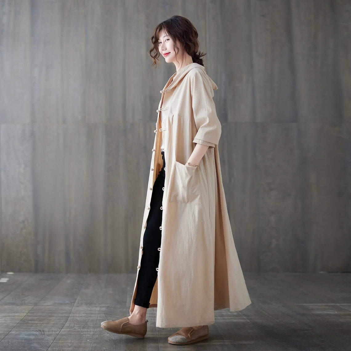 Premium Japanese Kaftan - Italian Linen & Handcrafted Buttons