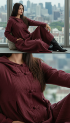 Premium Japanese Kaftan - Linen & Handcrafted Buttons |يابانى