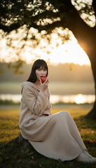 Kafftan with Hoodie  - Linen Treated-Linen  | سويت شيرت