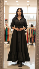 Maxi Dress with Front Zipper & Adjustable Inner Belt  |مشحم سوسته