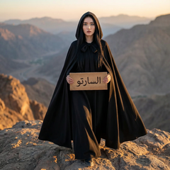 Dura/Chamois Cape: Royal Elegance for Every Occasion | كاب برباط ( اسود  -  احمر