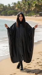 🖤 Waterproof Oiled Oversize Jacket with Large Hood – Black Only| لامع