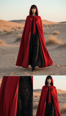 Dura/Chamois Cape: Royal Elegance for Every Occasion | كاب برباط ( اسود  -  احمر