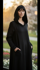 Kafftan with Hoodie  - Linen Treated-Linen  | سويت شيرت