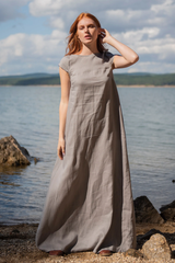 Quarter-Sleeve Linen Dress: Practical & Stylish in Multiple Colors