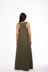 Sleeveless Maxi Dress from Premium Italian Linen – A Wardrobe Essential with Timeless Style