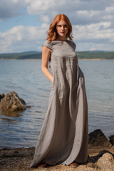 Quarter-Sleeve Linen Dress: Practical & Stylish in Multiple Colors