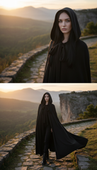Dura/Chamois Cape: Royal Elegance for Every Occasion | كاب برباط ( اسود  -  احمر