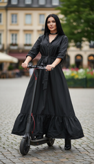 Maxi Dress with Front Zipper & Adjustable Inner Belt  |مشحم سوسته