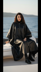 🖤 Waterproof Oiled Oversize Jacket with Large Hood – Black Only| لامع