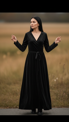 Turkish Velvet Wrap Dress  – Perfect for Any Occasion | راب قطيفه