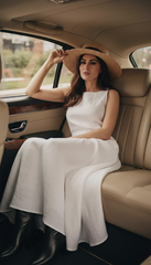 Linen Cloche Skirt with Hidden Pockets |كلوش