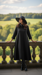 Camel Wool Dress with Oversized Scarf – Warmth & Timeless Style| سبوت