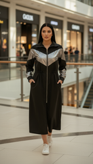 Black & Silver Waterproof Jacket  – Wear It as a Dress or Jacket!| ديسكو