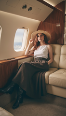 Linen Cloche Skirt with Hidden Pockets |كلوش