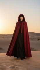 Dura/Chamois Cape: Royal Elegance for Every Occasion | كاب برباط ( اسود  -  احمر
