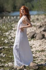 Sleeveless Maxi Dress from Premium Italian Linen – A Wardrobe Essential with Timeless Style