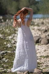 Sleeveless Maxi Dress from Premium Italian Linen – A Wardrobe Essential with Timeless Style