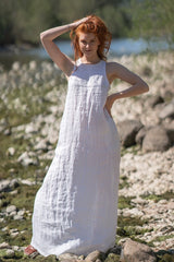 Sleeveless Maxi Dress from Premium Italian Linen – A Wardrobe Essential with Timeless Style