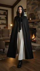 Dura/Chamois Cape: Royal Elegance for Every Occasion | كاب برباط ( اسود  -  احمر