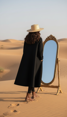 Camel Wool Dress with Oversized Scarf – Warmth & Timeless Style| سبوت