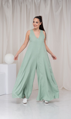 Jumpsuit Oversized: Hidden Front Zipper & Multiple Colors