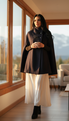 Elegant Winter Cape – Warmth & Luxury in One Piece - puncho| بانشو