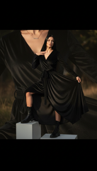 Turkish Velvet Wrap Dress  – Perfect for Any Occasion | راب قطيفه