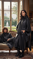 🖤 Waterproof Oiled Oversize Jacket with Large Hood – Black Only| لامع