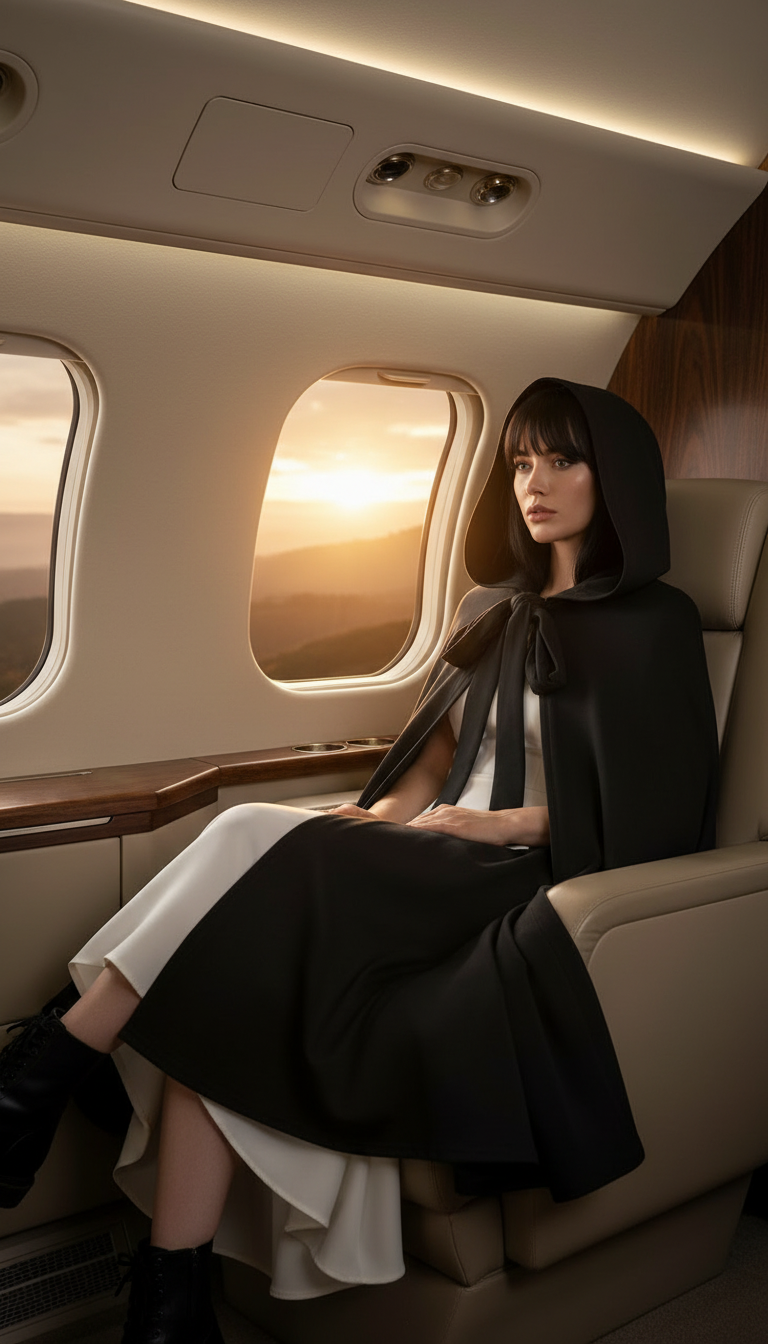 Dura/Chamois Cape: Royal Elegance for Every Occasion | كاب برباط ( اسود  -  احمر