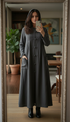 Premium Japanese Kaftan - Linen & Handcrafted Buttons |يابانى