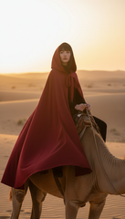 Dura/Chamois Cape: Royal Elegance for Every Occasion | كاب برباط ( اسود  -  احمر