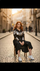 Black & Silver Waterproof Jacket  – Wear It as a Dress or Jacket!| ديسكو