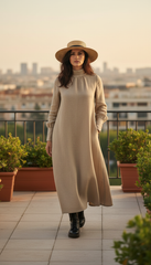 Linen Dress – Wrinkle-Resistant Design with Hidden Pockets | هاى كول