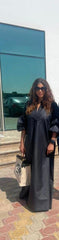 Borkeny Black Oversized Dress with Balloon Sleeves | بوركيني بالون