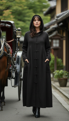 Premium Japanese Kaftan - Linen & Handcrafted Buttons |يابانى