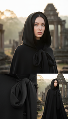 Dura/Chamois Cape: Royal Elegance for Every Occasion | كاب برباط ( اسود  -  احمر