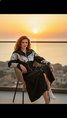 Black & Silver Waterproof Jacket  – Wear It as a Dress or Jacket!| ديسكو